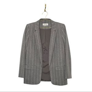 Calvin Klein Pinstriped Grey and White Blazer